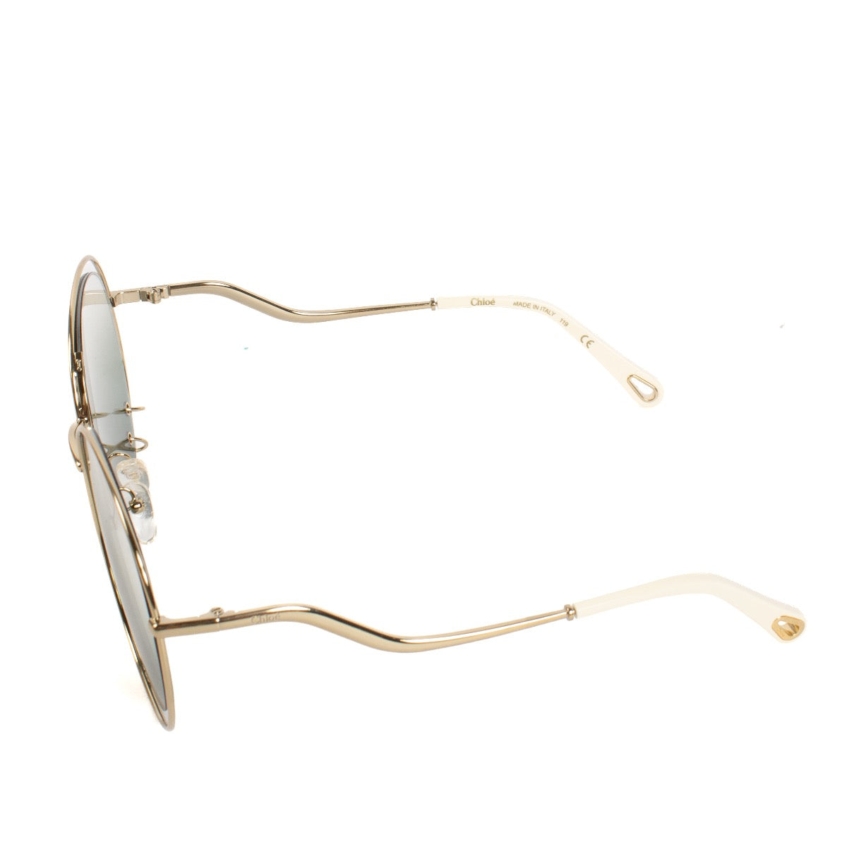 shop 100% authentic second hand Chloé Gold Round Sunglasses on Labellov.com