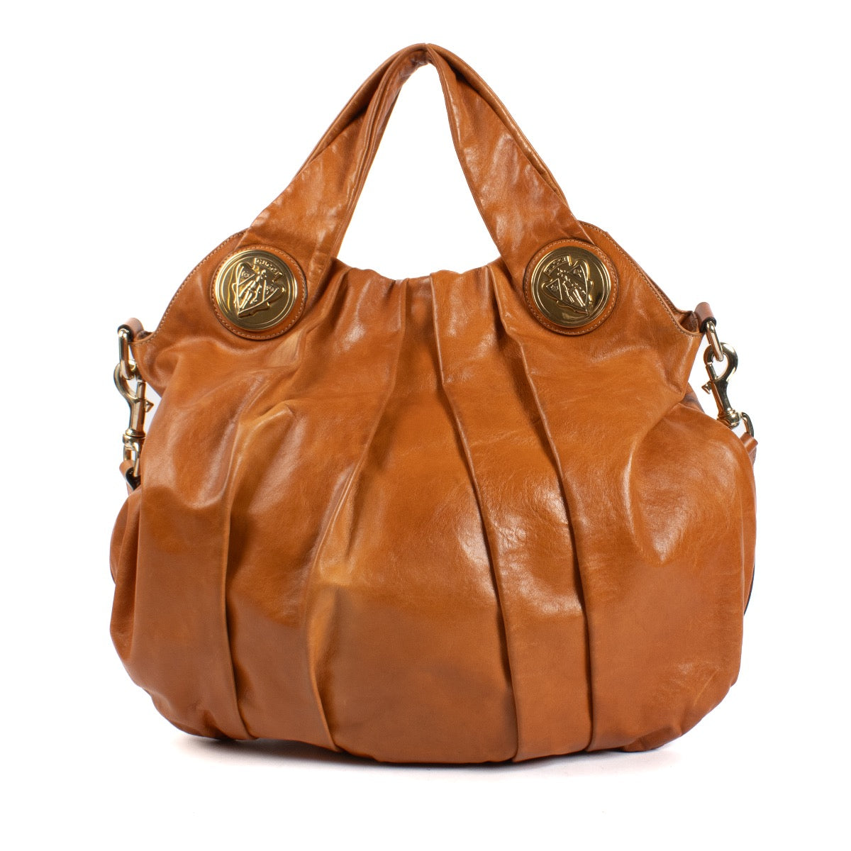 shop 100% authentic second hand Gucci Camel Tattoo Hearts Hobo Bag on Labellov.com