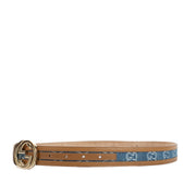 Shop safe online at Labellov in Antwerp, Brussels and Knokke this 100% authentic second hand Gucci GG Denim Canvas Belt - size 85