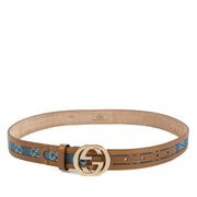Shop safe online at Labellov in Antwerp, Brussels and Knokke this 100% authentic second hand Gucci GG Denim Canvas Belt - size 85