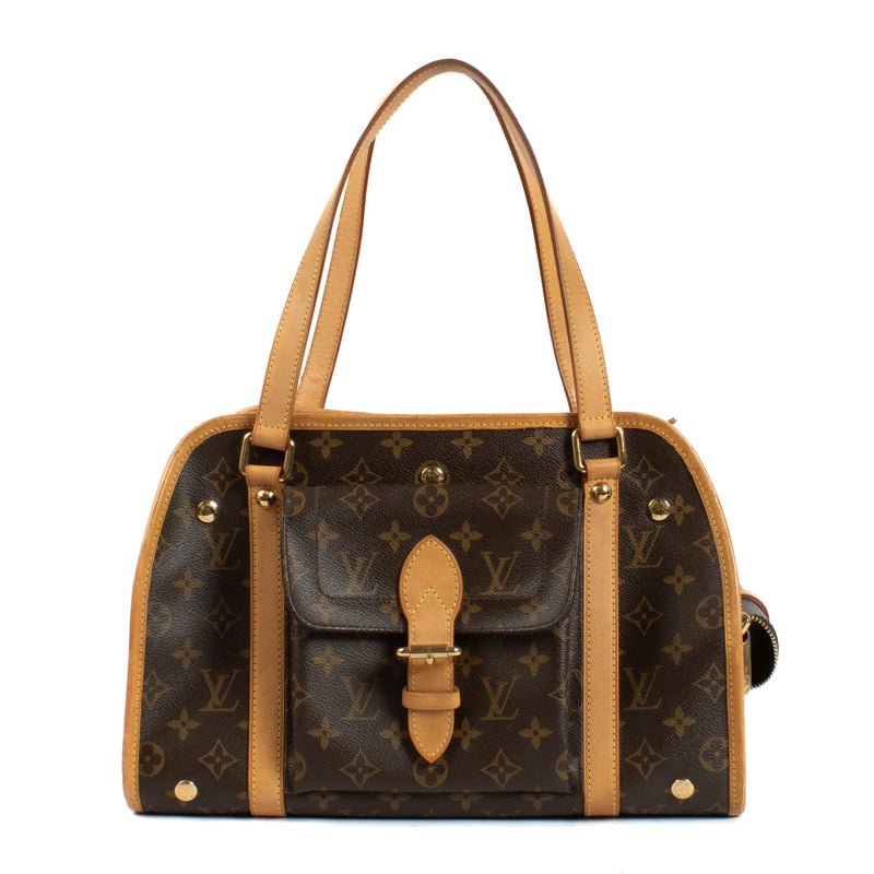 Shop safe online at Labellov in Antwerp and Knokke this 100% authentic second hand Louis Vuitton Monogram Sac Baxter PM Dog Carrier Bag