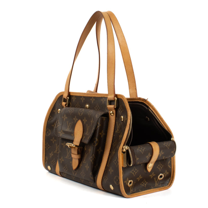 Shop safe online at Labellov in Antwerp and Knokke this 100% authentic second hand Louis Vuitton Monogram Sac Baxter PM Dog Carrier Bag
