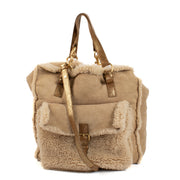Miu Miu Beige Shearling Bag