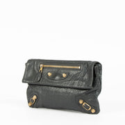 Shop this 100% authentic Balenciaga Gris Fossile Lambskin Motocross Giant 12 Envelope Clutch at Labellov.com