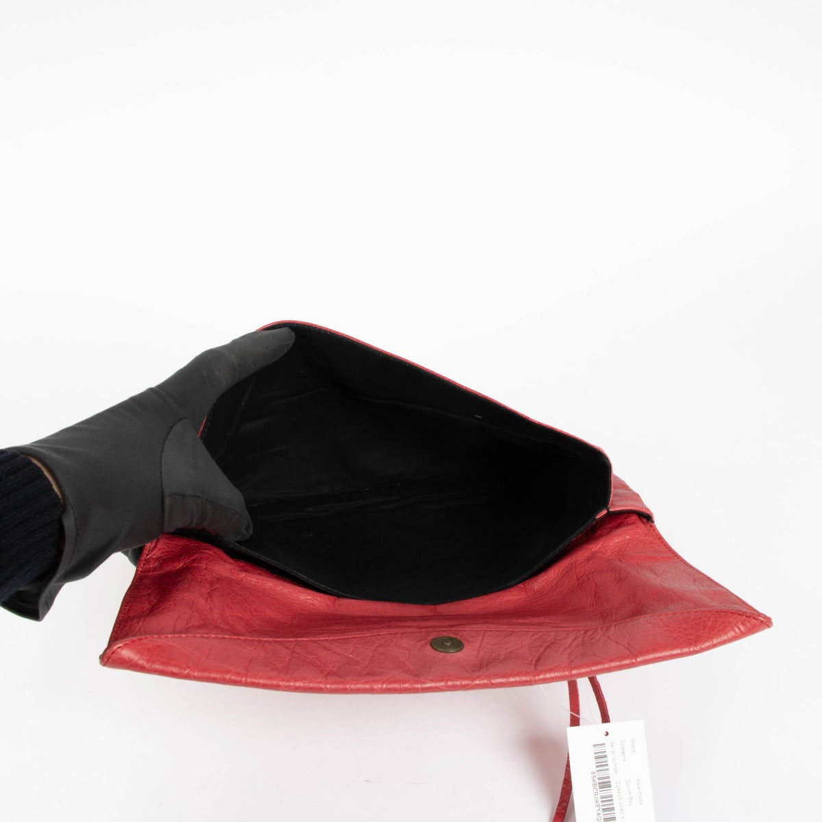 Shop this 100% authentic Balenciaga Rose Thulian Lambskin Motocross Classic Envelope Clutch at Labellov.com
