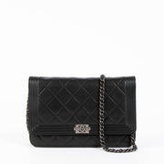 Shop this 100% authentic Chanel Quilted Lambskin Boy Wallet On Chain at Labellov.com