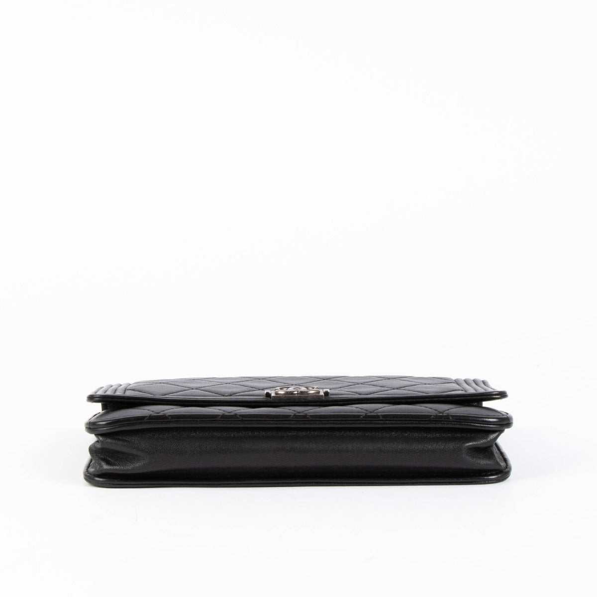 Shop this 100% authentic Chanel Quilted Lambskin Boy Wallet On Chain at Labellov.com