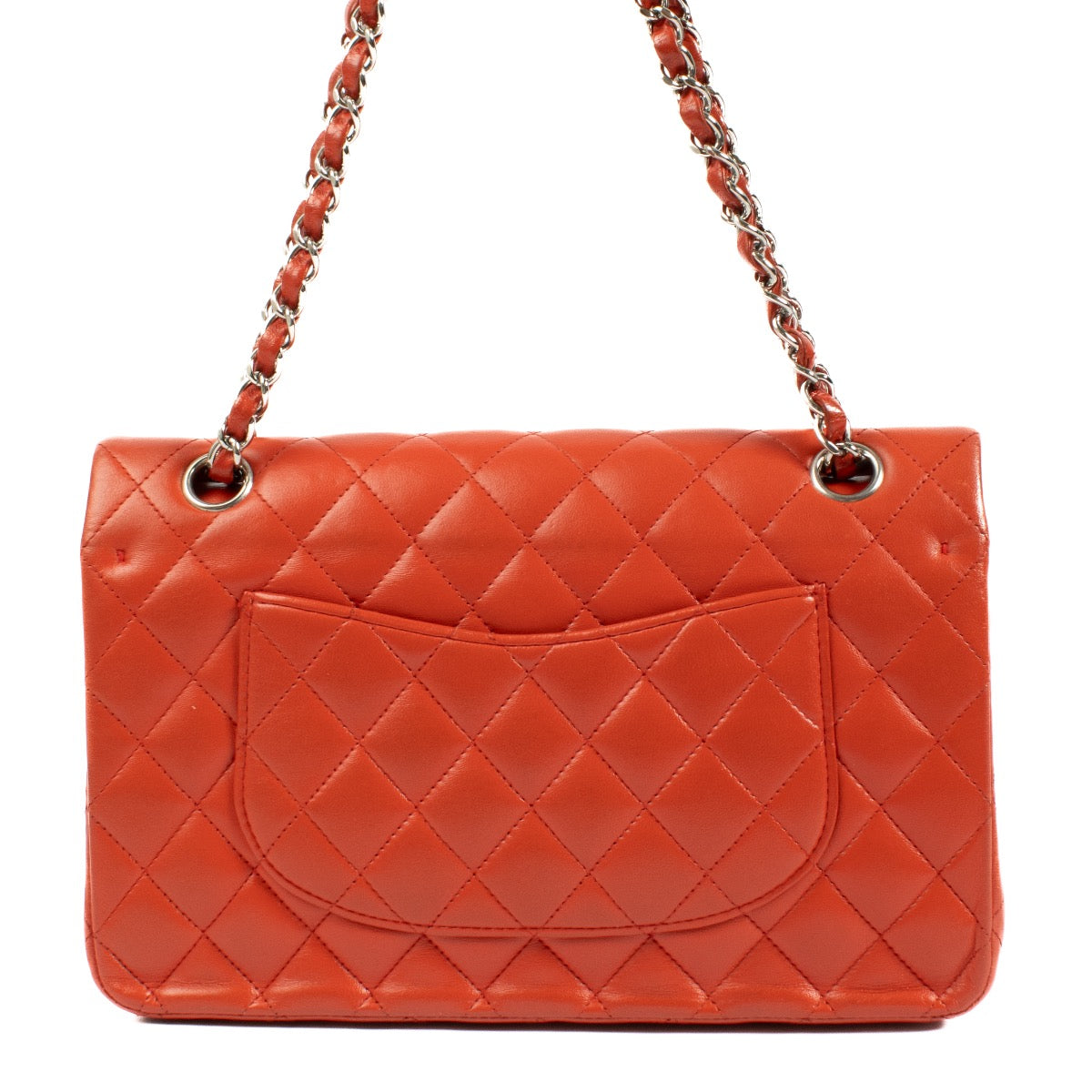 shop 100% authentic second hand chanel red medium Classic flap bag on Labellov.com