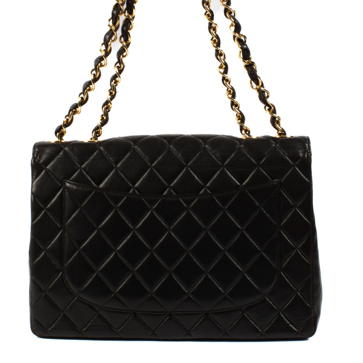 shop 100% authentic second hand Chanel Black Jumbo XL Classic Lambskin Single Flap on Labellov.com