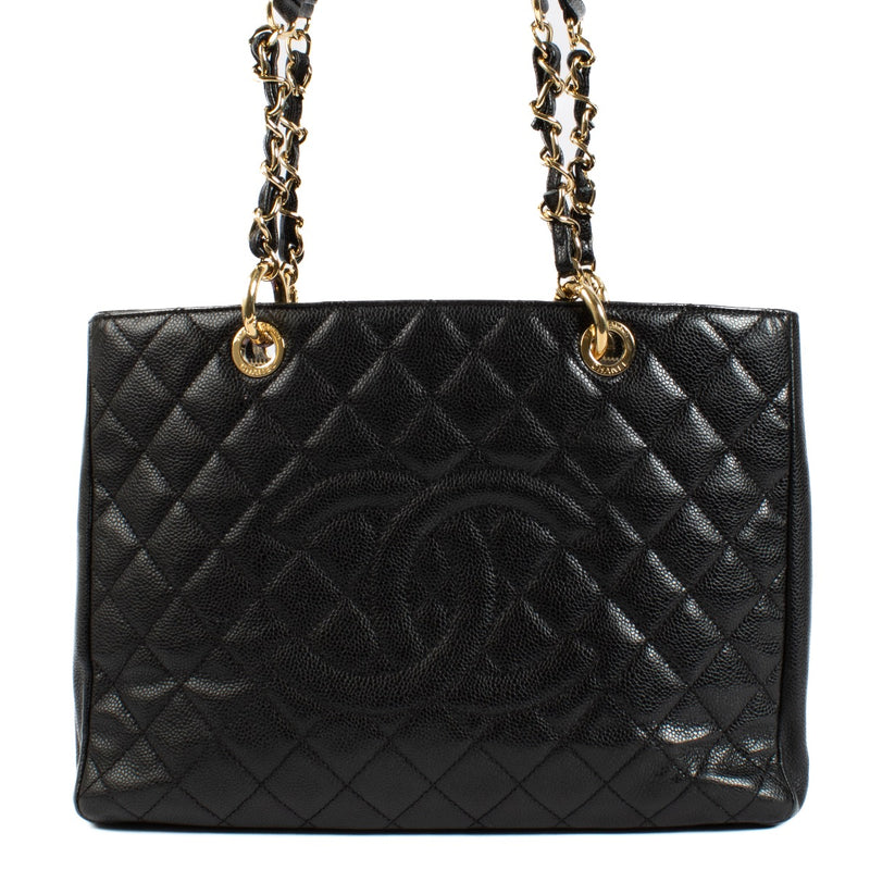 Buy authentic preloved Chanel Black Caviar Leather Grand Shopping Tote on Labellov.com
