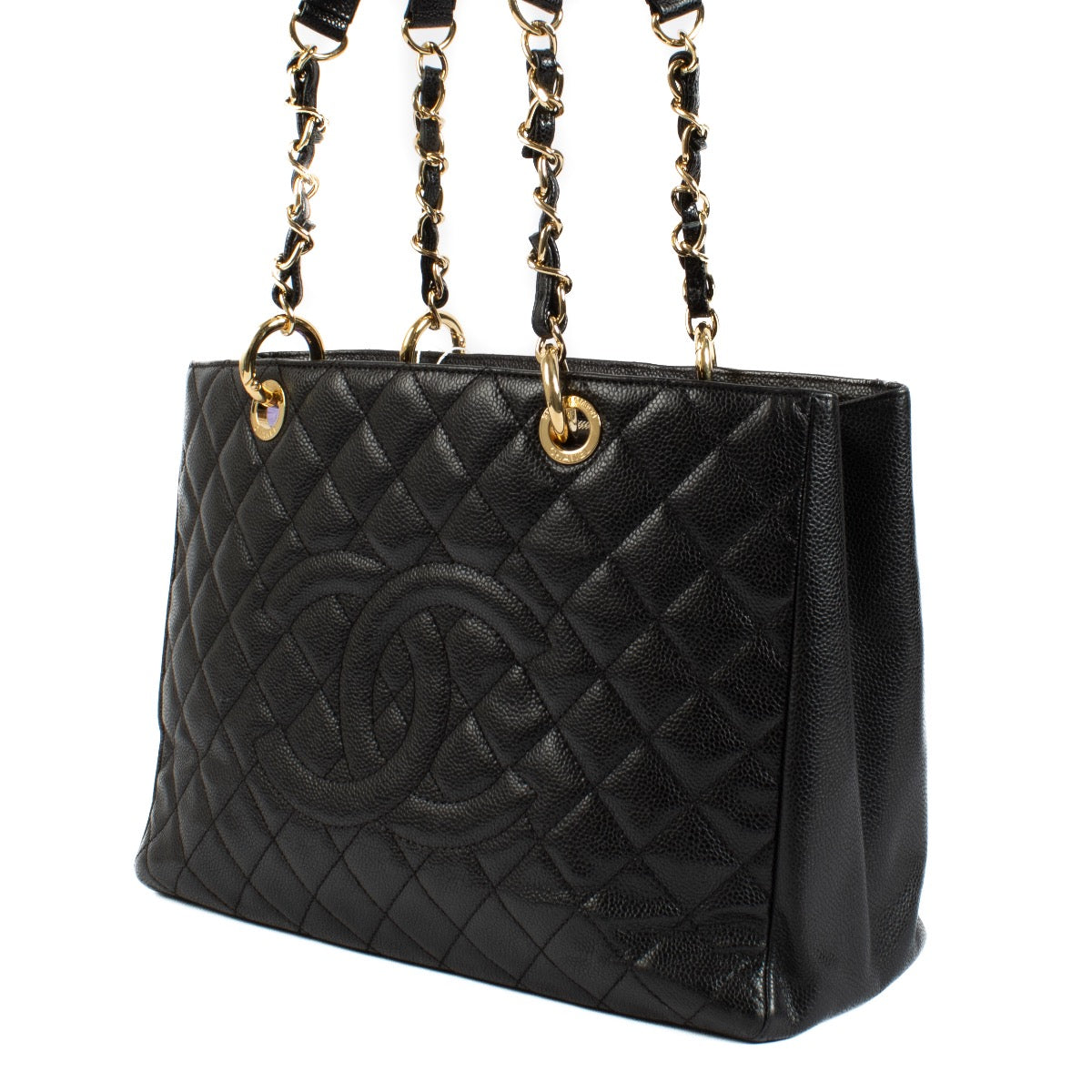 Buy authentic preloved Chanel Black Caviar Leather Grand Shopping Tote on Labellov.com