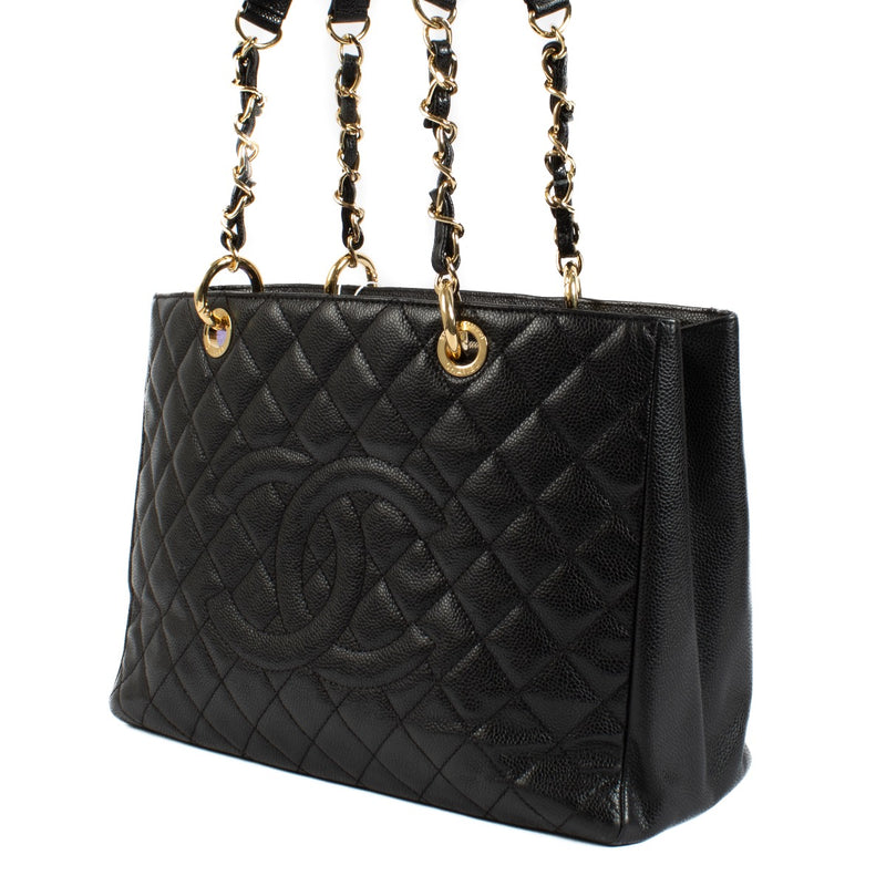 Buy authentic preloved Chanel Black Caviar Leather Grand Shopping Tote on Labellov.com