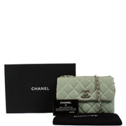 shop 100% authentic second hand Chanel Green Quilted Lambskin Daily Zippy Flap Clutch on Labellov.com