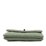 shop 100% authentic second hand Chanel Green Quilted Lambskin Daily Zippy Flap Clutch on Labellov.com