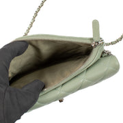 shop 100% authentic second hand Chanel Green Quilted Lambskin Daily Zippy Flap Clutch on Labellov.com