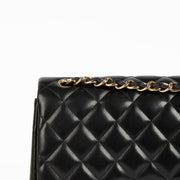 Shop this 100% authentic Chanel Black Lambskin Large/Jumbo Classic Double Flap Bag at Labellov.com