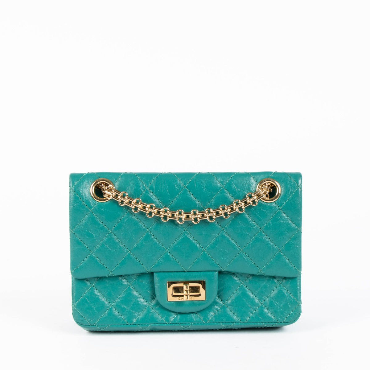Shop this 100% authentic Chanel Emerald Quilted Aged Calfskin Reissue 2.55 Flap Bag at Labellov.com