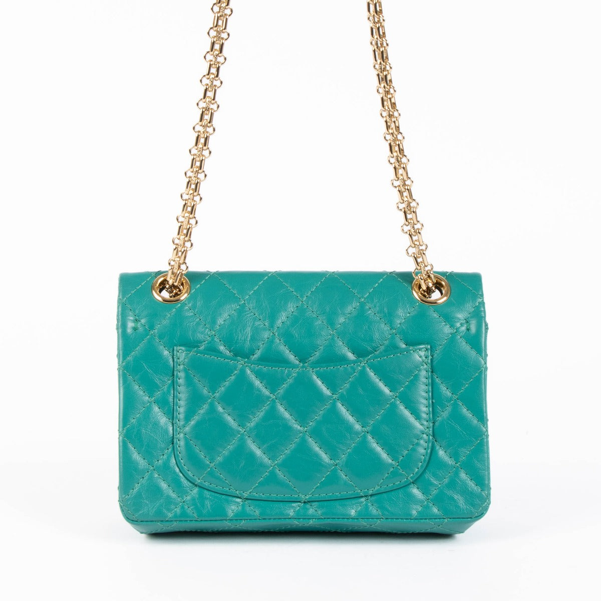 Shop this 100% authentic Chanel Emerald Quilted Aged Calfskin Reissue 2.55 Flap Bag at Labellov.com
