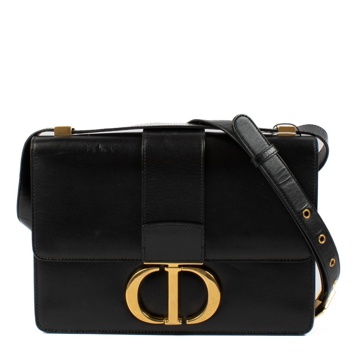 Christian Dior Zwart Box Kalfsleer 30 Montaigne Tas