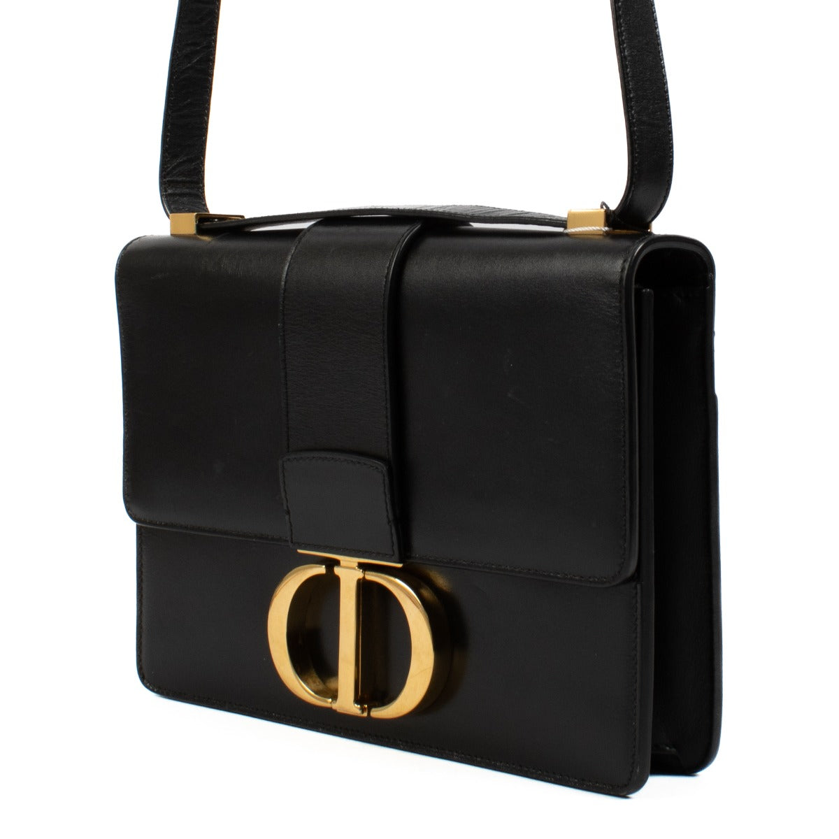Christian Dior Zwart Box Kalfsleer 30 Montaigne Tas