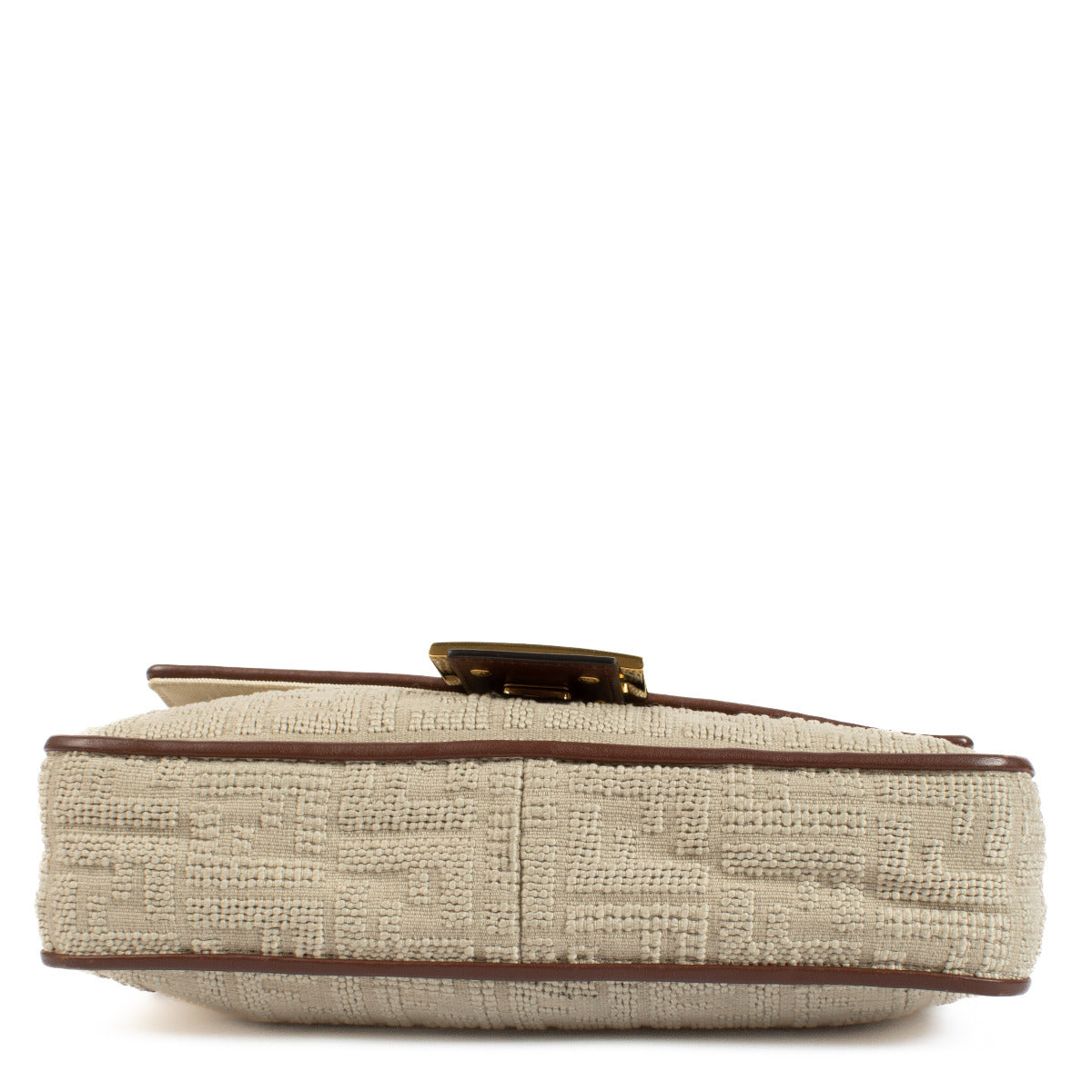 Fendi Zucca Embroidered Canvas Baguette Bag