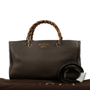 shop 100% authentic second hand Gucci Grey Medium Bamboo Shopper Bag on Labellov.com