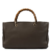 shop 100% authentic second hand Gucci Grey Medium Bamboo Shopper Bag on Labellov.com