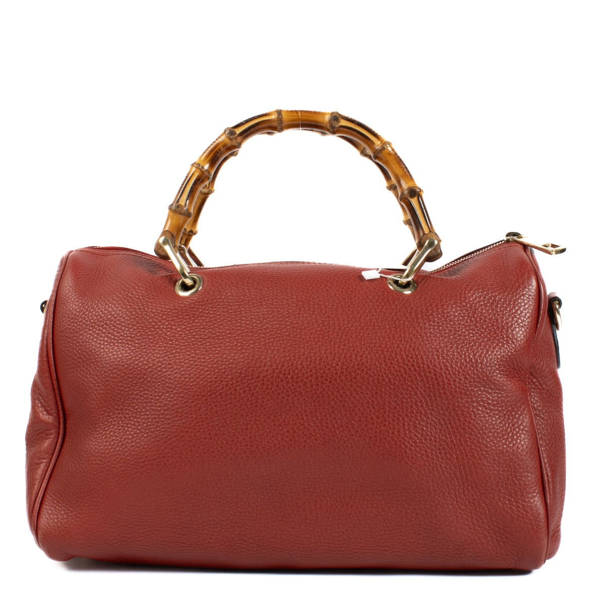 Gucci Bordeaux Kalfsleren Medium Bamboo Shopper Boston Tas