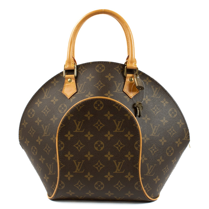 The Louis Vuitton Monogram Ellipse MM Top Handle is a chic and practical handbag with a structured design and spacious interior, perfect for everyday use. Buy now at Labellov.