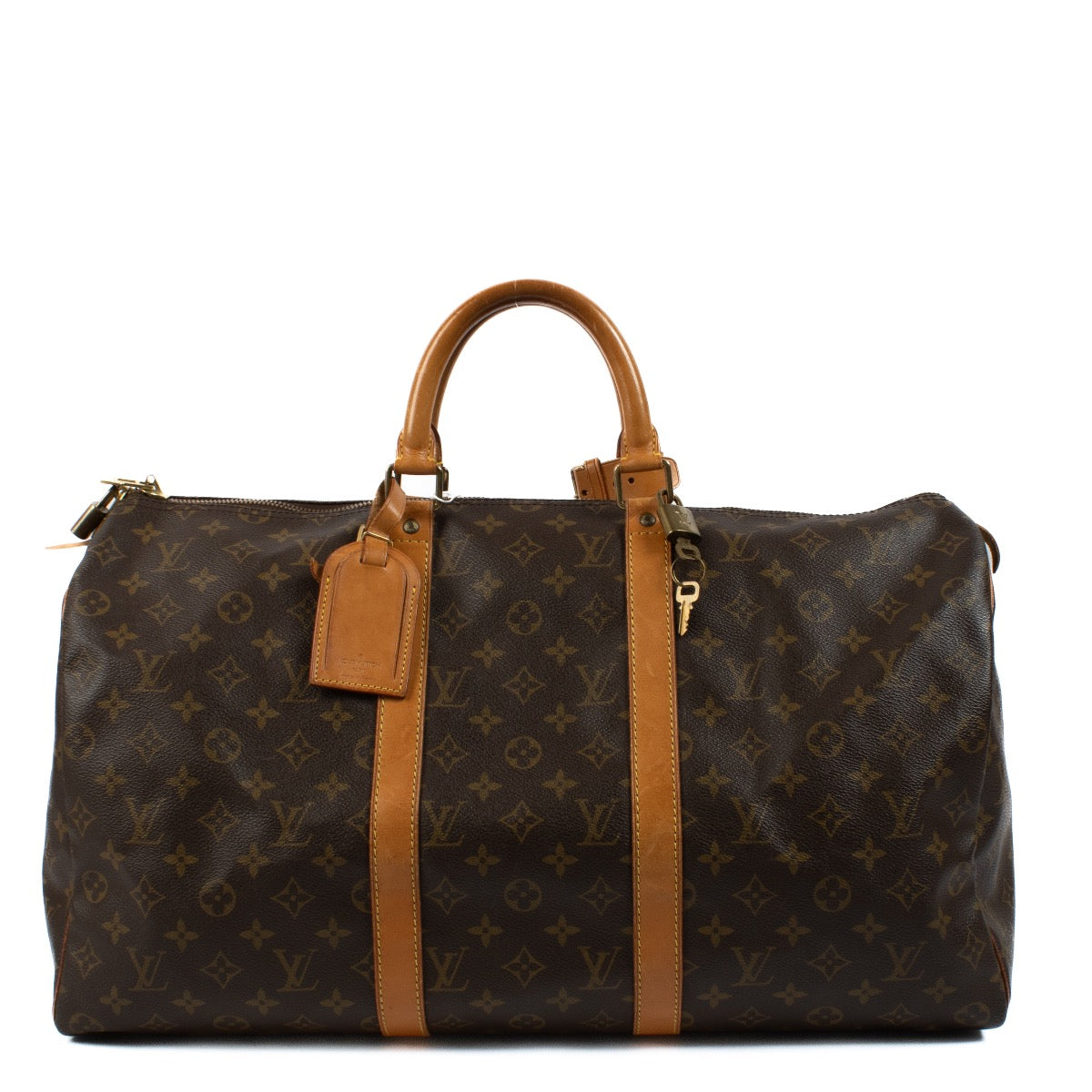Shop safe online at Labellov in Antwerp, Brussels and Knokke this 100% authentic second hand Louis Vuitton Monogram Canvas Keepall 50.