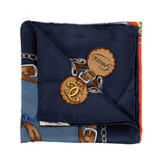 Shop safe online at Labellov in Antwerp and Knokke this 100% authentic second hand Gucci Blue Vintage Silk Scarf