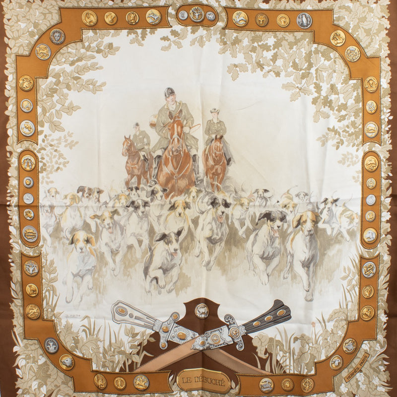 shop 100% authentic second hand Hermès Le Débuché Silk Scarf on Labellov.com
