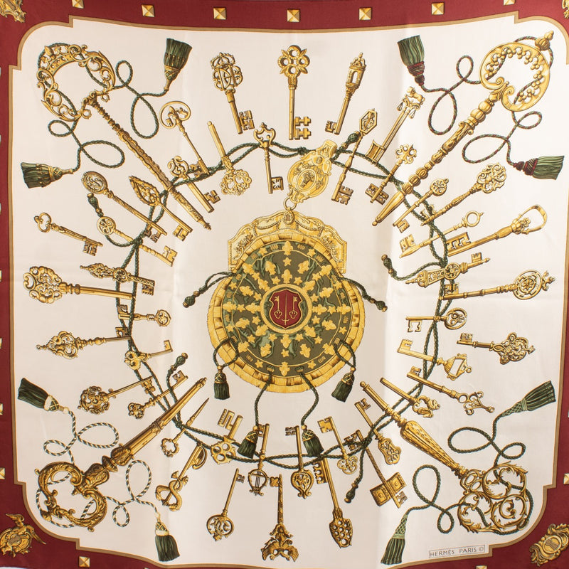 shop 100% authentic second hand Hermès Les Cles Silk Scarf on Labellov.com