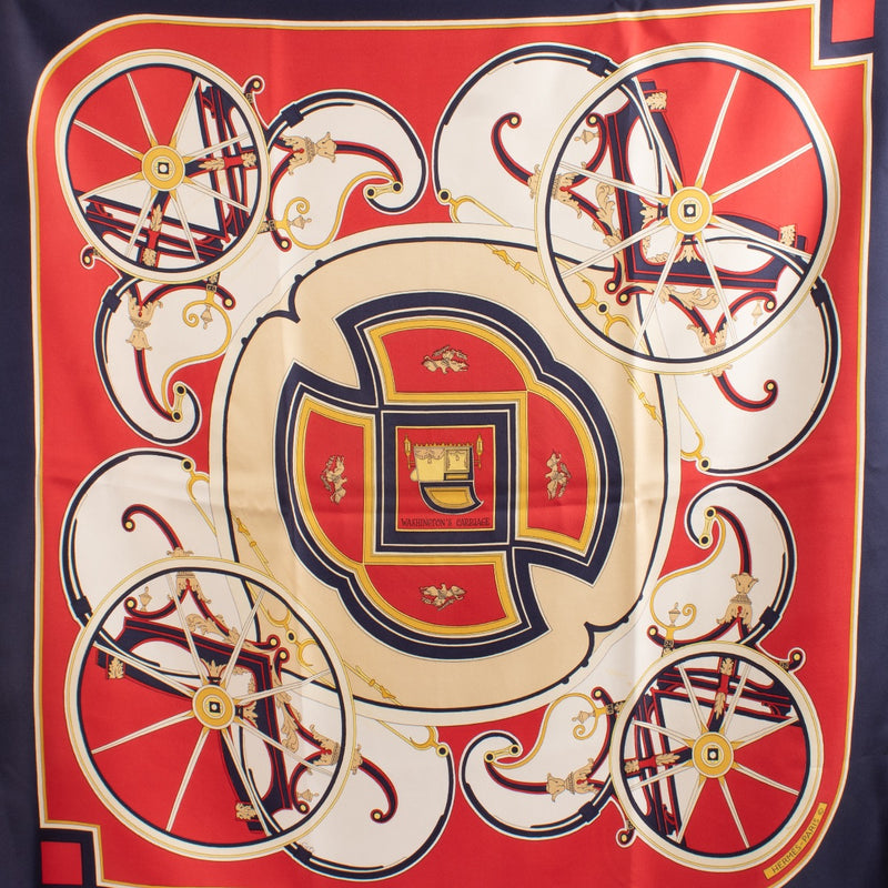 shop 100% authentic second hand Hermès Washinton's Carriage Silk Scarf on Labellov.com
