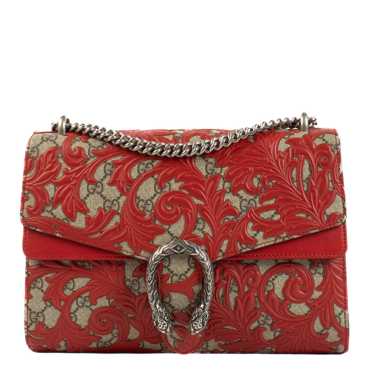 Gucci Red Arabesque GG Dionysus Medium Bag