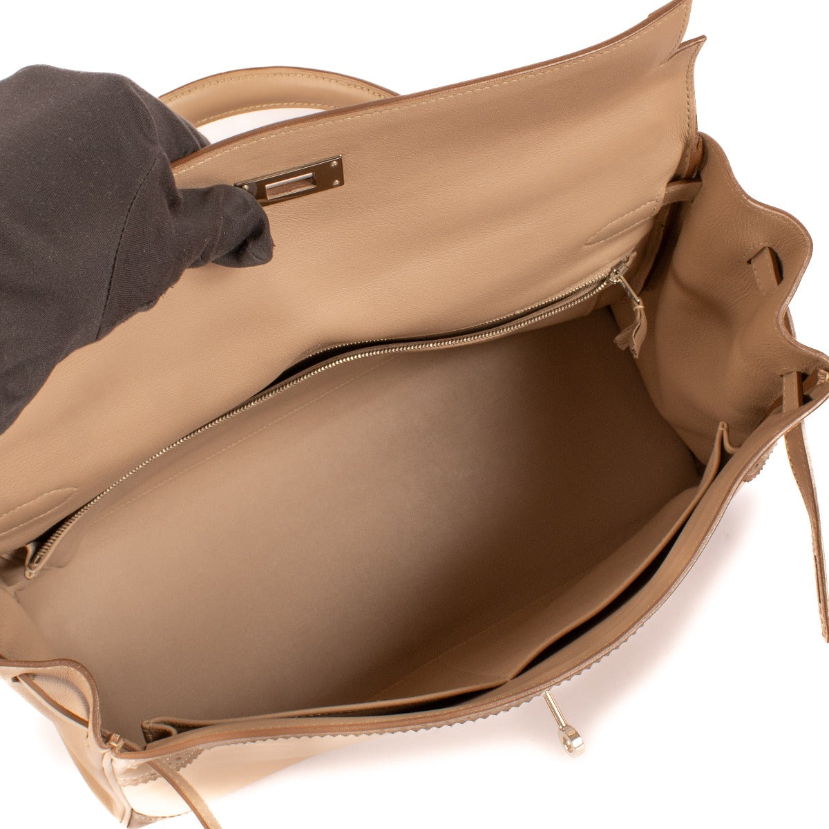 Hermès Kelly 35 Ghillies Argile/Etoupe Swift PHW