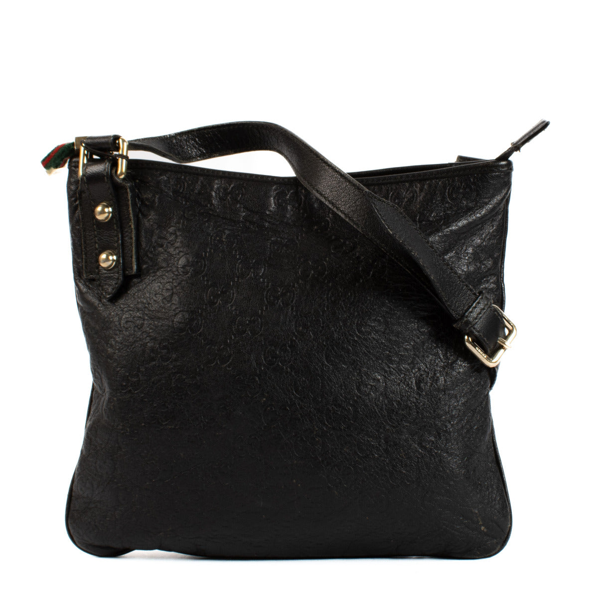 Gucci Black Guccissima Messenger Bag