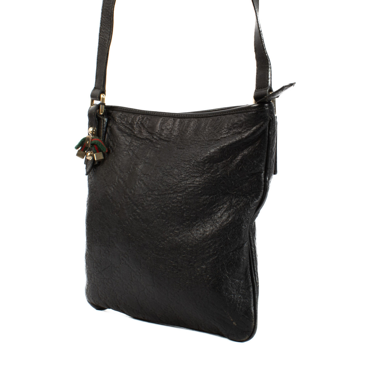 Gucci Zwarte Guccissima Messenger Tas