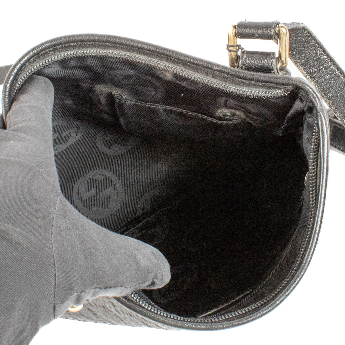 Gucci Zwarte Guccissima Messenger Tas