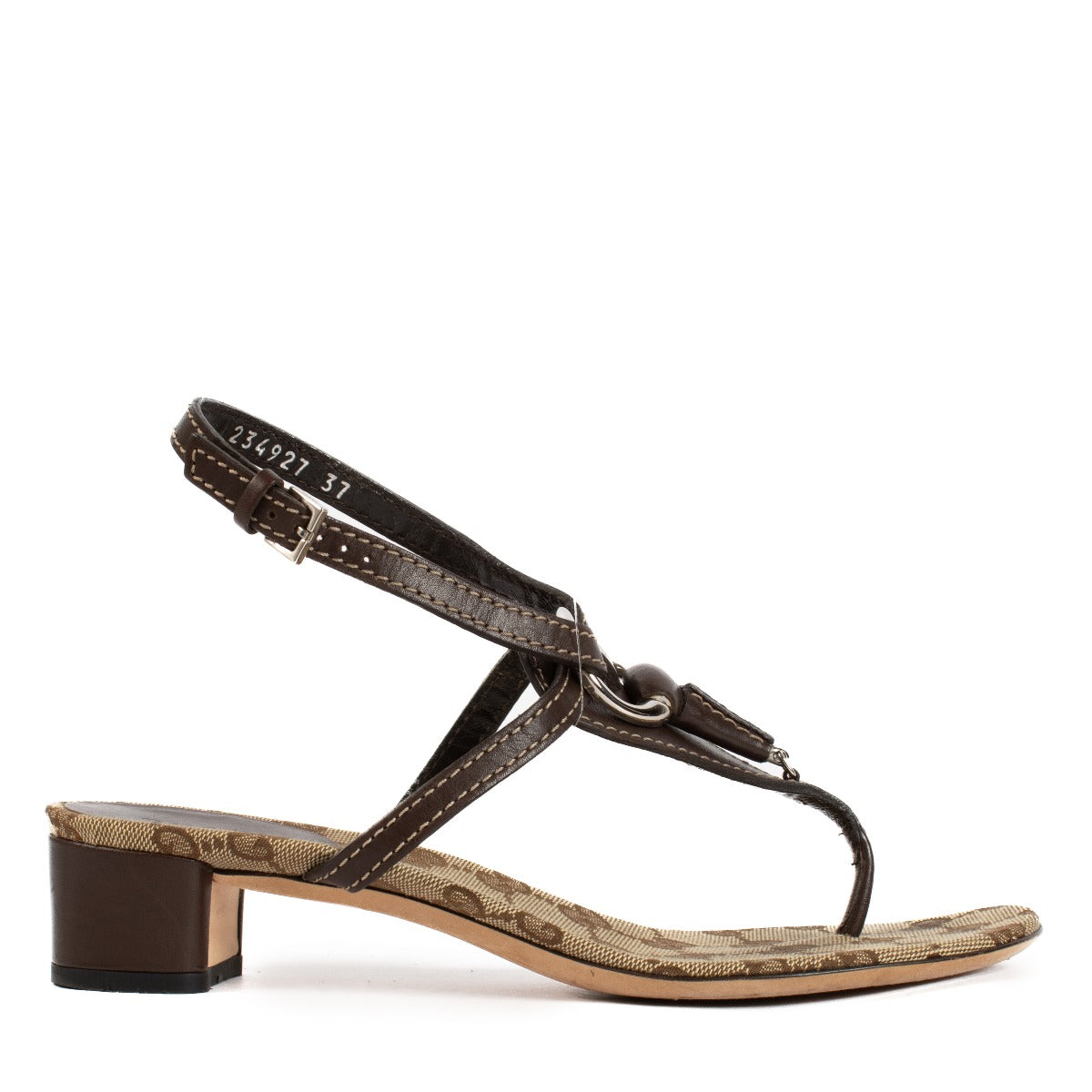 Gucci GG Canvas Horsebit Sandals