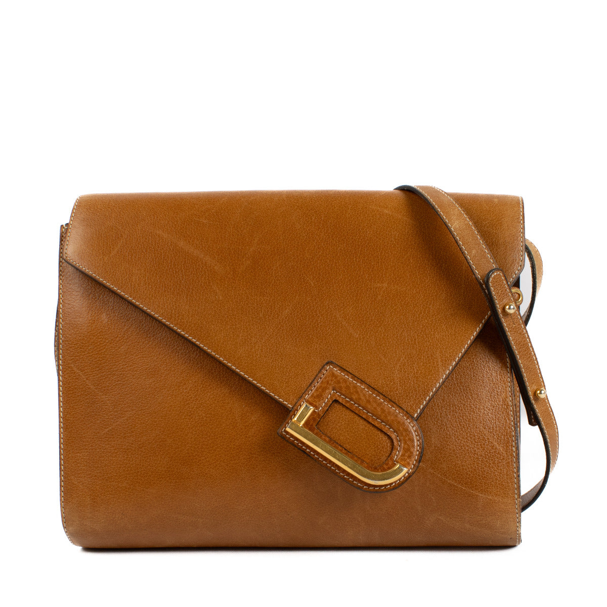 Delvaux Camel Leren Romeo Tas
