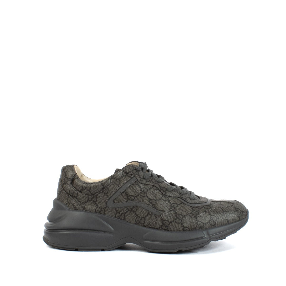 Gucci Gray GG Supreme Rhyton Sneakers