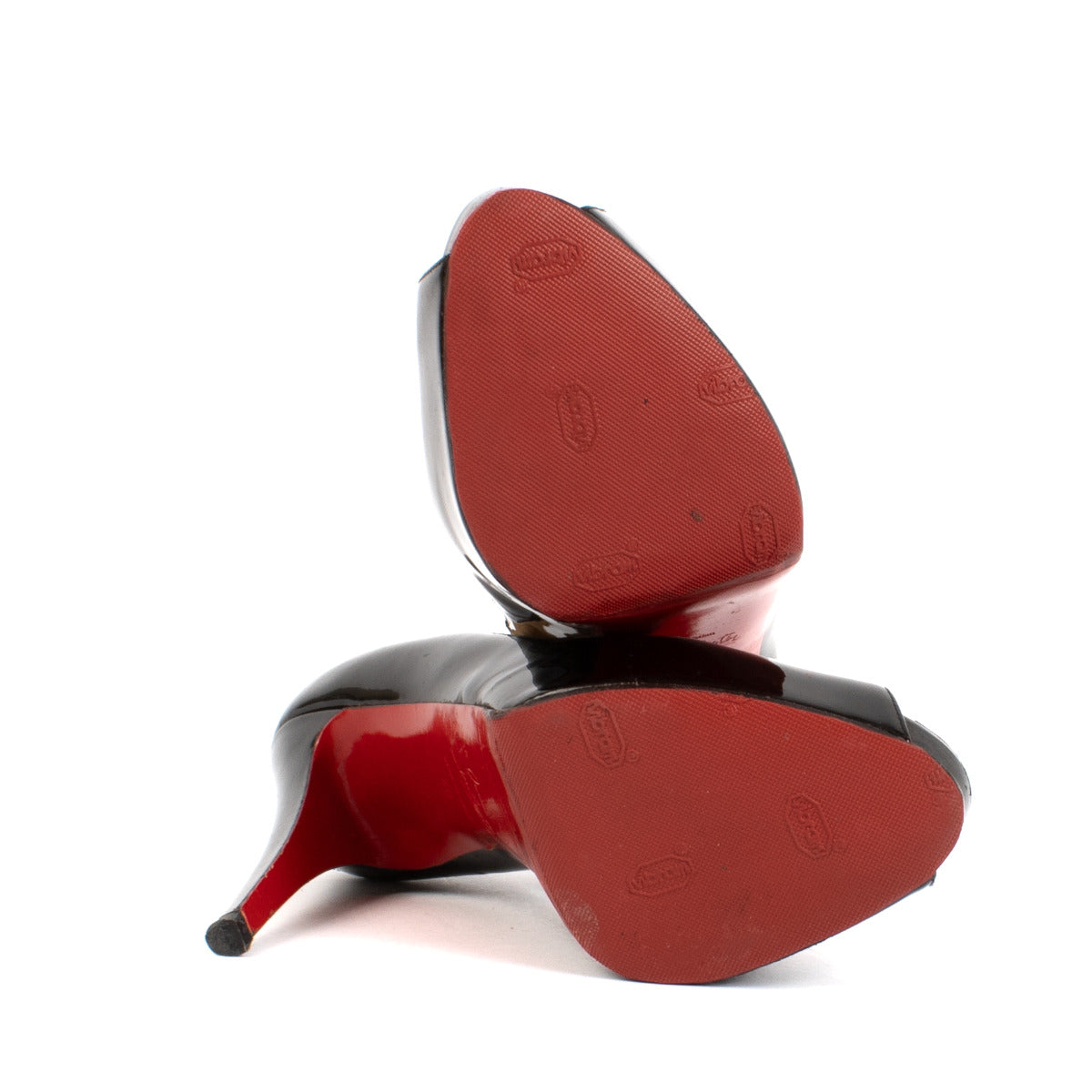 Escarpins Christian Louboutin en cuir verni noir modèle Very Prive 120 - taille 40