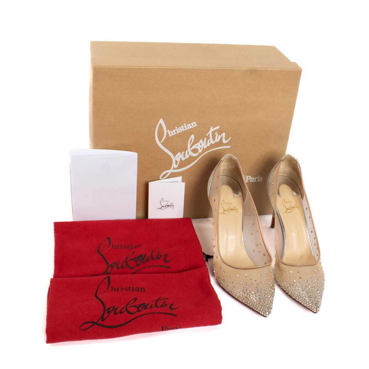 Koop vandaag nog deze prachtige set Christian Louboutin Follies Strass 85 Pumps
