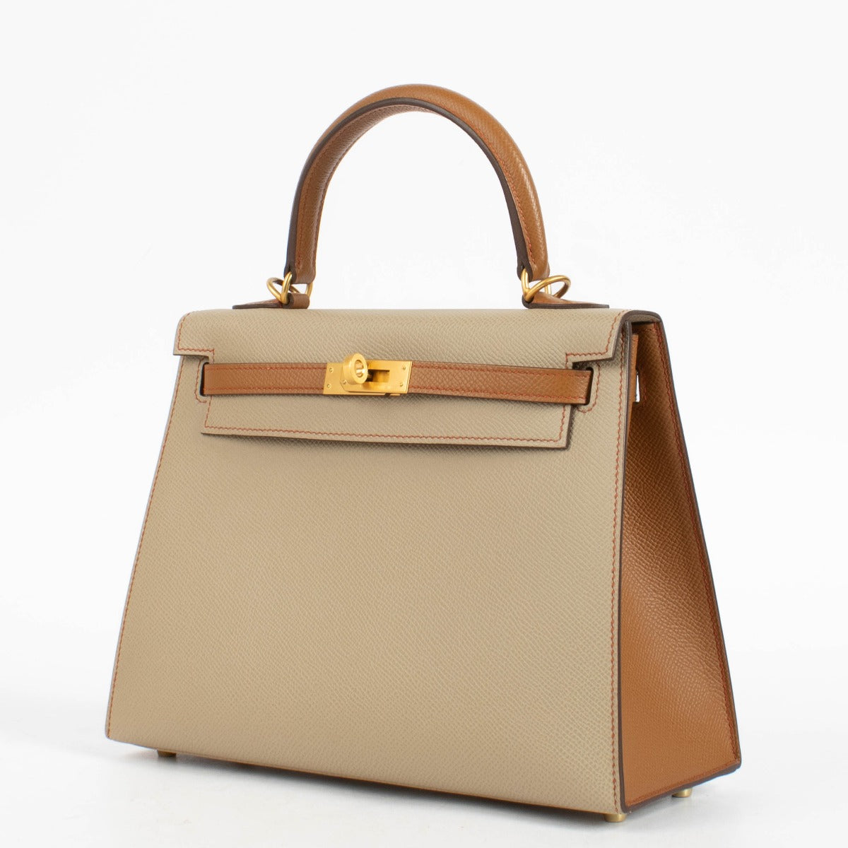 Hermès HSS Kelly 25 Gold/Gris Tourterelle Epsom BGHW