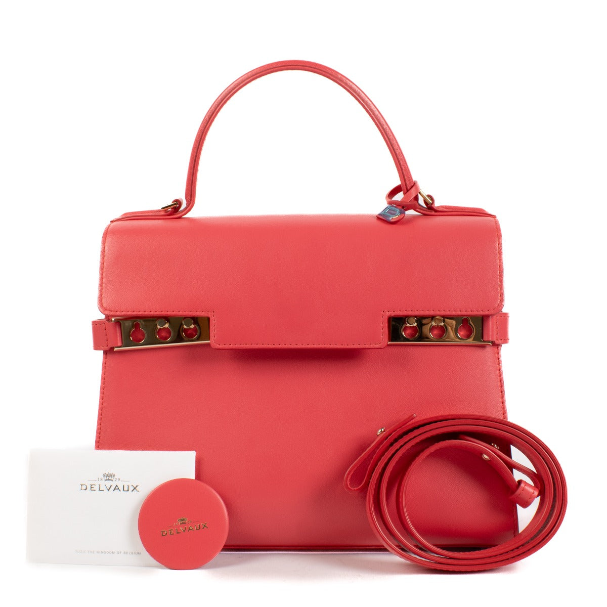 Delvaux Rose Candy Calf Souple Tempête MM