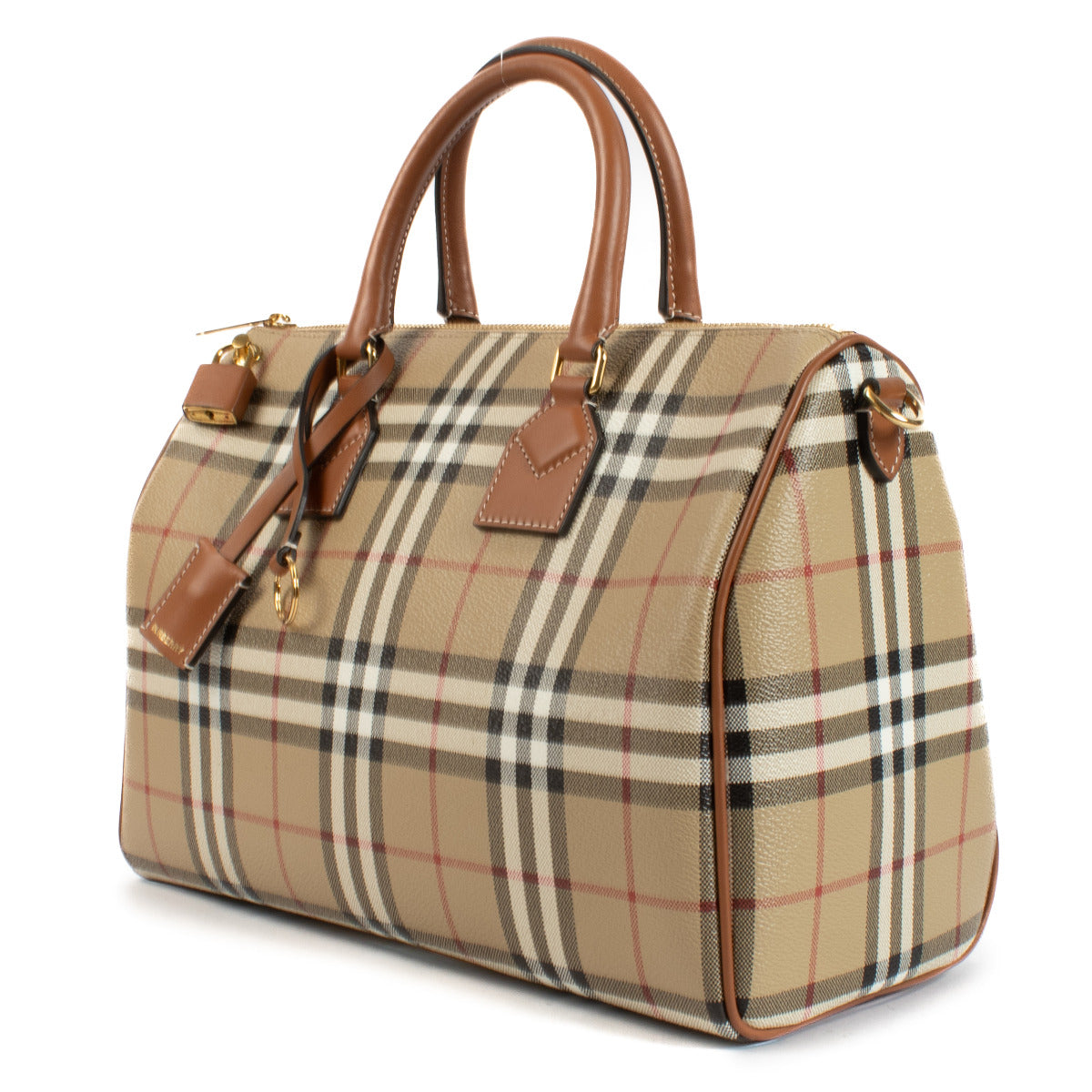 Burberry Check Medium Bowling Bag