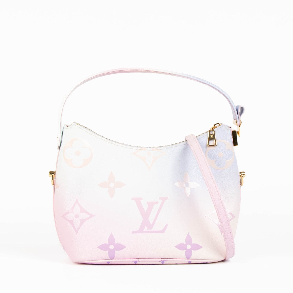 Authentic pre-loved Louis Vuitton Pink Sunrise Marshmallow Hobo Crossbody Bag on Labellov.com