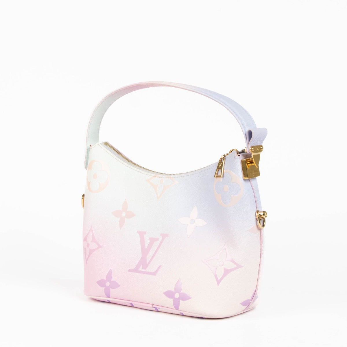 Authentic pre-loved Louis Vuitton Pink Sunrise Marshmallow Hobo Crossbody Bag on Labellov.com