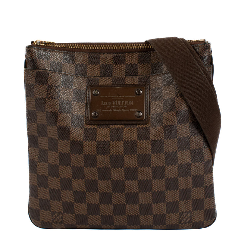 Louis Vuitton Brown Damier Pochette Plate Brooklyn Crossbody
